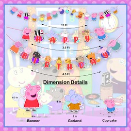 Seyal® Pepa Pig Theme Birthday Party Supplies