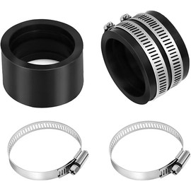 2PCS Motorcycle Carburetor Intake Manifold Interface Inlet Pipe Intake Manifold Rubber Carb Manifold Spare Part for Dirt Bike ATV Go Kart Motorcross (Black 35mm)