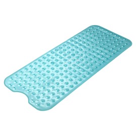 AmazerBath Bath Tub Mat, 40 x 16 Inches Non-Slip Shower Mats with Suction Cups and Drain Holes, Bathtub Mats Bathroom Mats Machine Washable, Clear Green