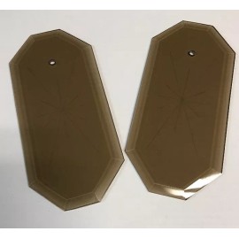 Lamp Lot Of 10 VTG  Beveled 8 Sided Starburst Amber Glass Panel Lamp Chandelier