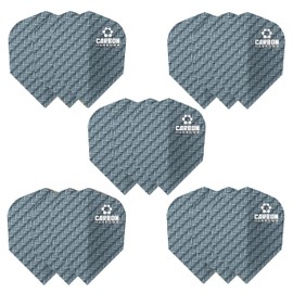 Harrows Carbon Dart Flights | 5 x Sets Darts Flights (15 Flights Total) I 100 Micron Dart Flights I Premium Extra Strong Made in the UK I Professional Dart Accessories I Blue Dart Flights