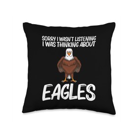 Cool Eagle Design For Men Women Bald Eagle Animal Bird Lover Throw Pillow