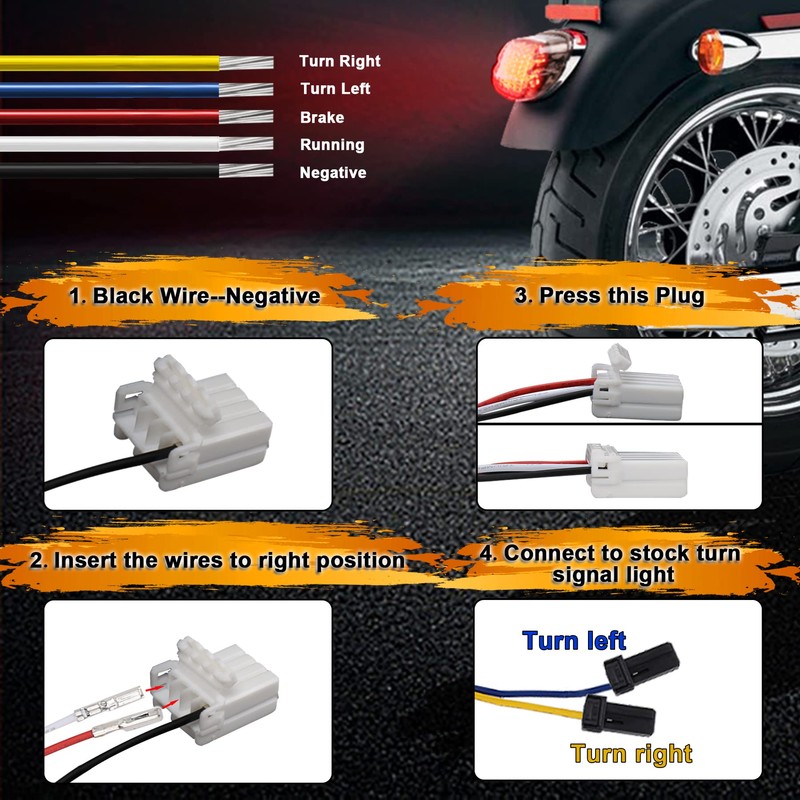 MOVOTOR Tail Light Led Integrated Turn Signal Brake Running Light