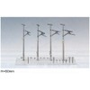 Kit (not painted) N gauge single wire overhead line pole