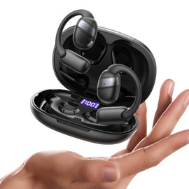 JOYROOM Open-Ear Wireless Earbuds Bluetooth 5.4 Headphones Sport IPX4 Waterproof Ear Buds for During Running/Workout Black