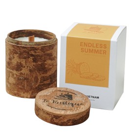 Le Rustique Summer Scented Candle Soy Candle with Sweet Orange, Peach, Lime Essential Oils 6.5oz 48 Hours Burn Time - Aromatherapy Candle for Relaxation Candle Fall Scents Cinnamon Smooth Box