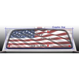AMERICAN FLAG EAGLE Rear Window Perforated  Graphic Decal Truck Patriotic
