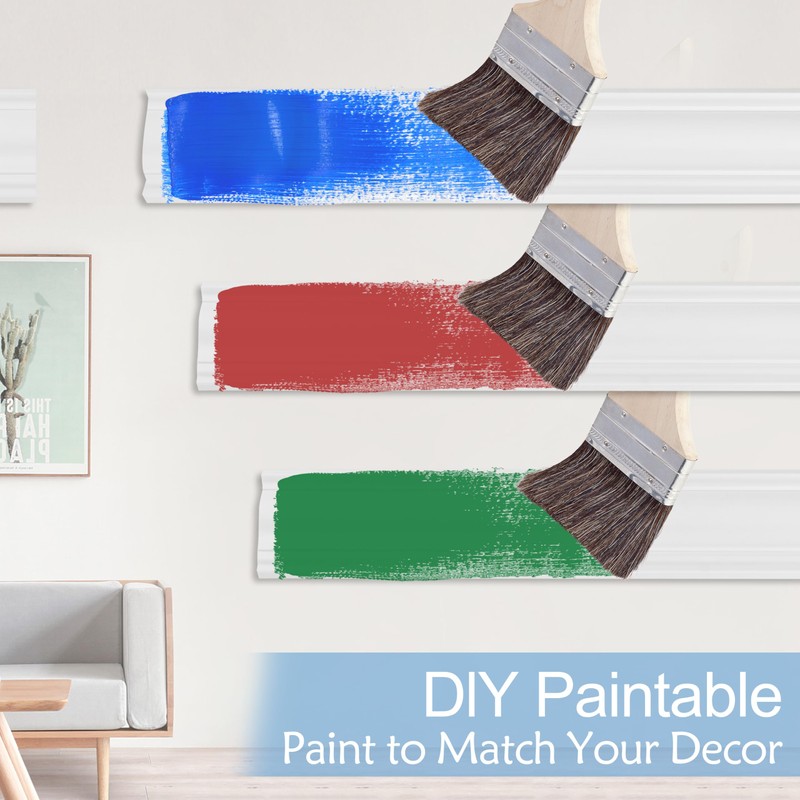 Sunnyglade 12-Pack Ceiling Crown Molding Trim, Total 43.7 Ft High