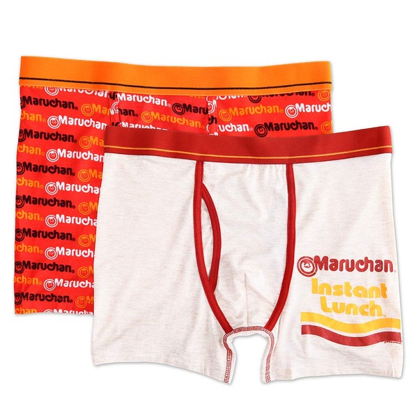 Maruchan Men's Instant Noods Funny Cute 2 Pack Boxer Briefs,