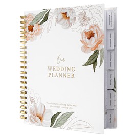 Comprehensive Wedding Planner Book and Organizer for the Bride - Linen Wedding Planning Book, Engagement Gifts for Women, Bride To Be Gifts, Wedding Notebook, Wedding Planner for Bride (Blossom)