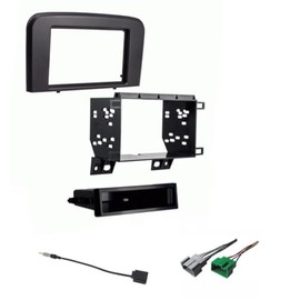 Single or Double DIN Car Stereo Install Dash Kit, Wire Harness, and AM/FM Radio Antenna Adapter Combo -Made for Volvo: 1999-2006 S80 -No Factory External Amp Vehicles