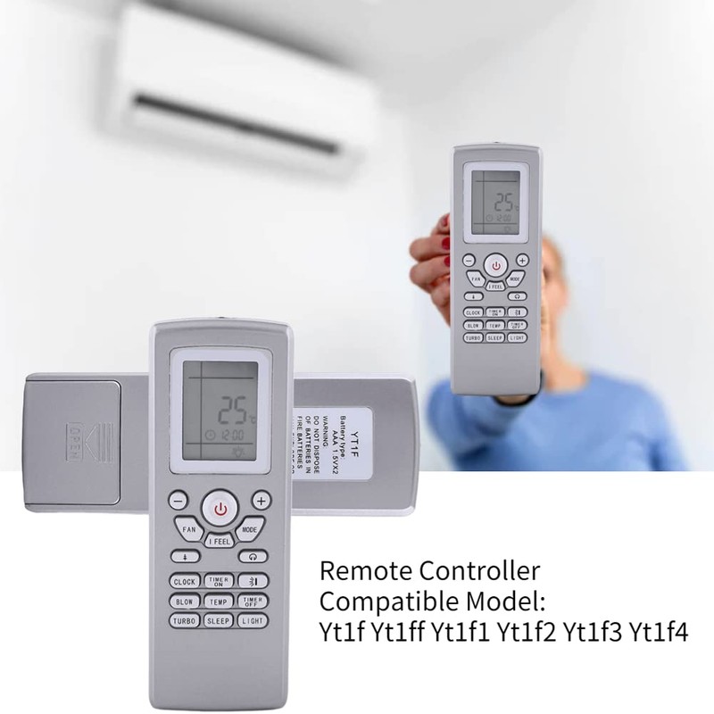 Remote Control,Air Conditioner Remote Controller Replacement for Air-Conditioning Yt1f Yt1ff