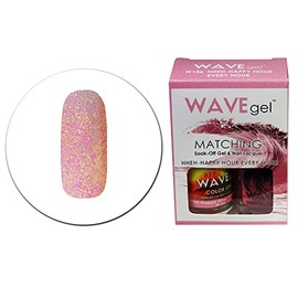 WAVEGEL Soak-0ff Gel & Nail Lacquer Matching Duo Set - HHEH-Happy Hour Every Hour - W186-186 I 0.5 Oz