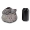 Ebros Heavenly Winged Angel Cat Sleeping On Heart Shaped Stone