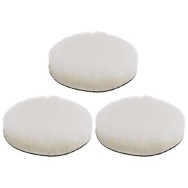 HARFINGTON 3pcs Wool Buffing Pads, 4 inch Polishing Pad Car Auto Buffing Pads Wool Polishing Buffing Pad Hook and Loop for Car Polishing, Buffing and Cutting