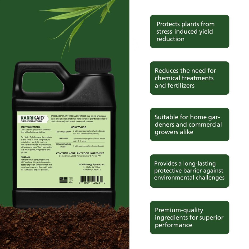 KARRIKAID Plant Stress Defender Liquid Advanced Formula for Thriving Plants
