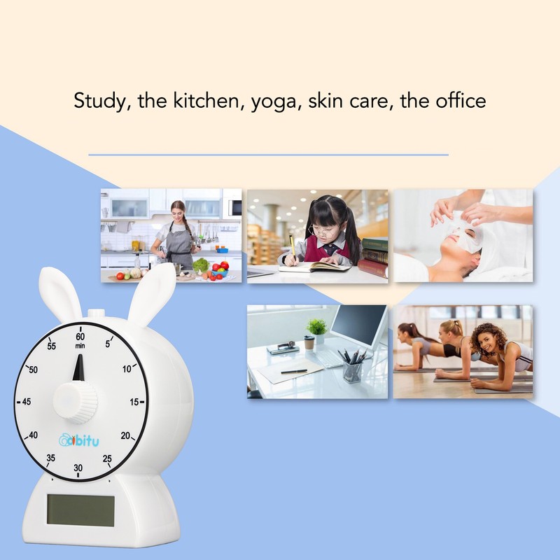 Visual Timer Kids Countdown Cooking Time Management Timer for Home