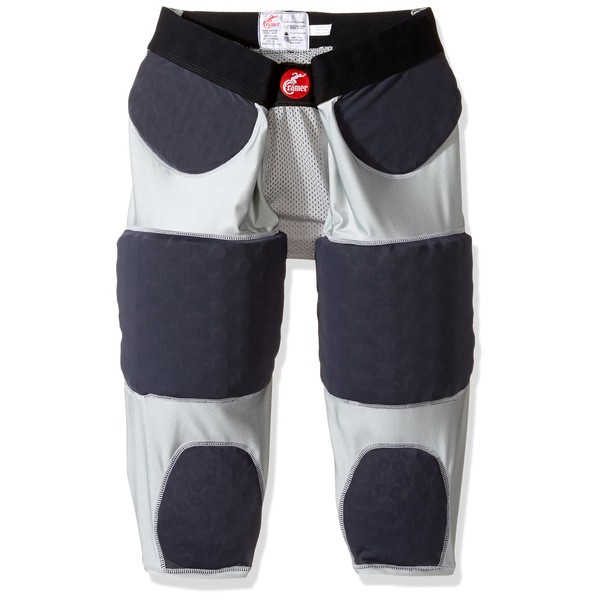 Cramer Hurricane 7 Pad Football Girdle, with Thigh, Hip and Tailbone Pads, Football Pants with Foam Padding for Extra Protection, Football Practice Gear with Intergrated Girdle