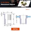 Rivet Nut, Ktehloy 50Pcs 5/16"-18UNC Carbon Steel Flat Head Rivnut