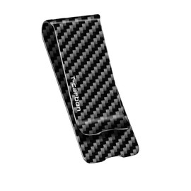 T-carbon Carbon Fibre Glossy Money Clip, Comfortable to Touch, Money Clip for Men, Money Clip for Banknotes, Money Clip, Black
