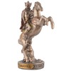 Veronese Miniature Figurine Germanic Valkyrie on Horse, Hand-Painted Bronze