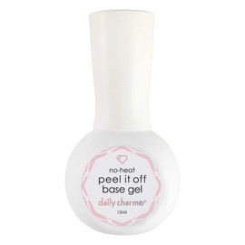 Daily Charme No-Heat Peel It Off Base Gel Nail Polish 15 ml, HEMA-Free, Easy application & takeoff For Beginners, DIY Home/Salon