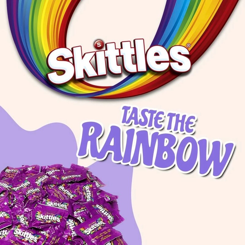 Skittles Wild Berry Bulk Candy Individually Wrapped, Fun Size Packets