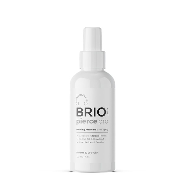 Briotech Hypochlorous Acid Spray Piercing Aftercare, Gentle Saline Spray, Soothe Redness & Itch, Reduce Bumps & Crust, Zero-Contact, No Rinse, No Residue BrioCare Pierce Pro HOCl Hypochlorous Spray