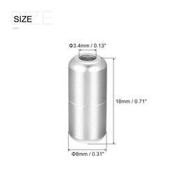 uxcell Shoelace Locks Buckle, 8 x 18mm Aluminum Elastic No Tie Shoe lace Turnbuckle, Glossy Silver Tone 12 Pcs