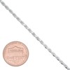 The Bling Factory 2mm-7mm Solid .925 Sterling Silver Diamond-Cut Twisted