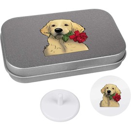 Azeeda 'Golden Retriever & Rose' Golf Markers Gift Set (GO00048199)