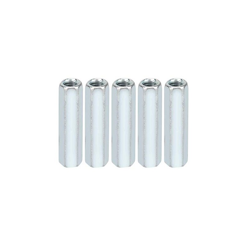 5pcs M6*40 Long Hex Nuts Long Rod Coupling Nuts Zinc