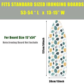 AOHMPT Ironing Board Cover 15x54- Heat-Resistant Scorch Guard, Heavy-Duty Elastic Edge, Non-Slip Surface,Multiple Stylish Patterns