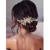 Unicra Peine de novia plateada para el pelo, accesorio para