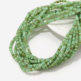 Firstmeet 480Pcs Puka Shell Sead Beads Natural Organic Mother of Pearl Beads 5~12mm for Jewelry Making (DIY-1014-Light Green)