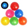 Novkin 6-Pack 2.5” LED Light-Up Squeaky Dog Toy Balls ，Durable