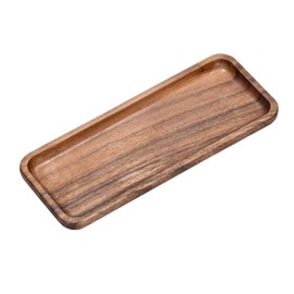 Handmade Solid Acacia small wooden tray (12.6x5x0.8inches) Wood rectangle trays for Food, Cookie, Bread, Fruit, Salad, Charcuterie, Sushi, Dessert Dinner Breakfast Platters