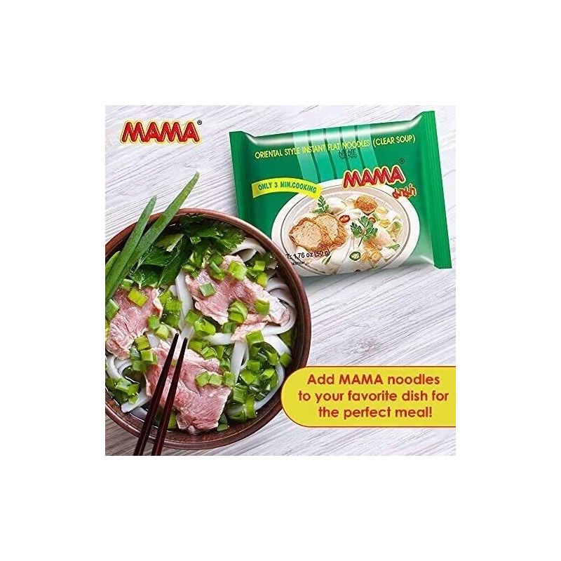 Mama Oriental Style Instant Flat Noodles Clear Soup 1.76 oz