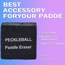Pickleball Paddle Eraser, 2 Pack Pickleball Paddle Cleaner for Raw Carbon Fiber Paddles Rubber Bar for Fast Residue and Dirt Removal Pickleball Accessories Eliminates Ball Residue, Dirt, Scratches
