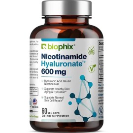 Biophix Nicotinamide Hyaluronate 600 mg 60 Vcaps - Hyaluronic Acid Healthy Skin