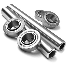 HD Switch - 2 Kits - Stainless Steel Front Axle Upgrade fits Toro 119-3473 - Front Wheel Rebuild, with Bushing to Bearing Conversion Kit