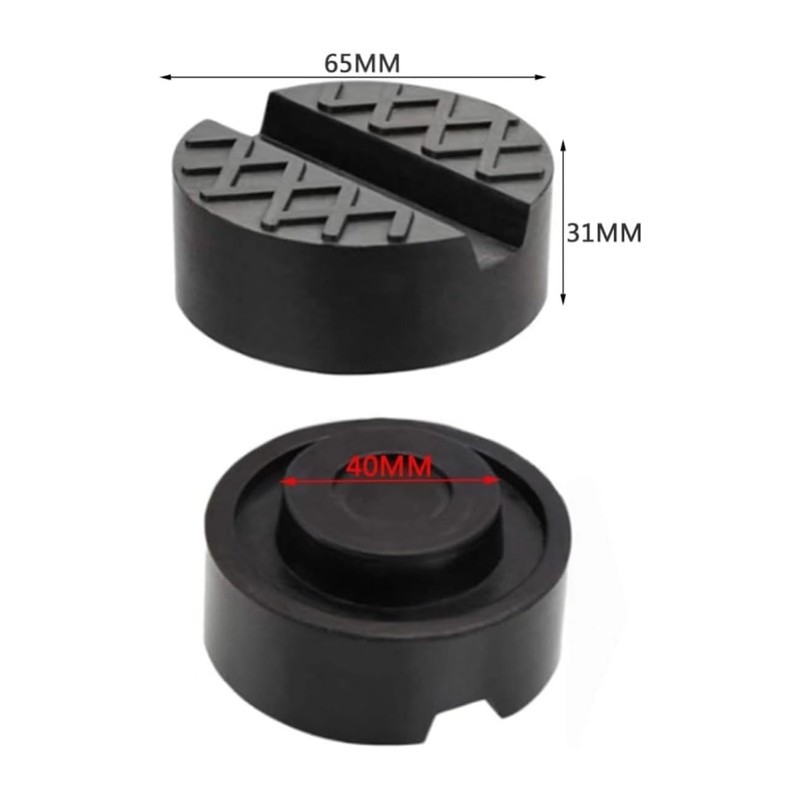 2 PCS Car Jack Pads, Slotted Trolley Jacking Rubber Blocks,
