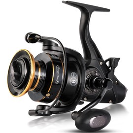 Sougayilang Carp Reels, Smooth Powerful Spinning Fishing Reel 6+1BB Carp Bait Reels, Max Drag 33LB Saltwater / Freshwater Sea Fishing Reel-70