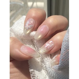 [Summer Nail Dream Core] Fairy Garden  - Almond Flat Fit / [여름네일드림코어] 페어리 가든  - 아몬드 평평핏