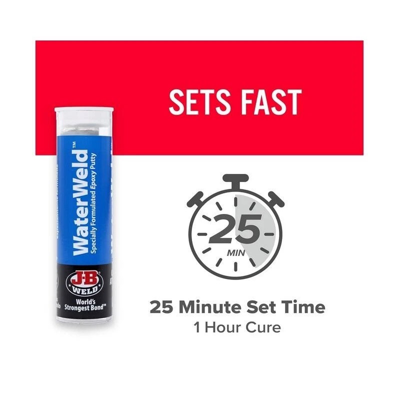 J-B Weld 8277 WaterWeld Epoxy Putty Stick - 2 oz.,