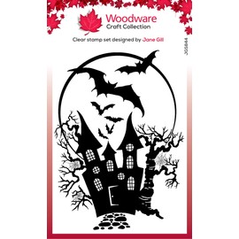 Woodware Clear Stamp Set-Haunted House, 4 x 6 in