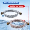 Yejesiy 4 Ft Washing Machine Hoses, 2 Packs Premium Stainless