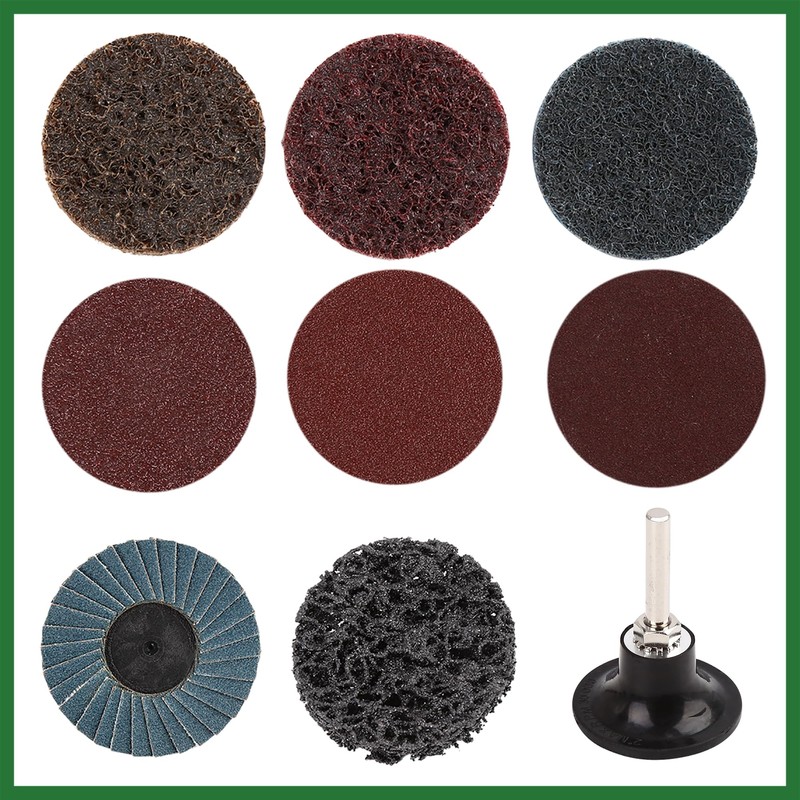 Motoforti 42 Pcs Sanding Discs Nylon Roll Lock Surface Coarse