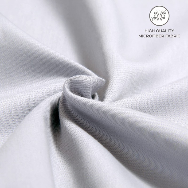 Flowen Fitted Sheet, 160 x 190 cm, Microfibre Fitted Sheet