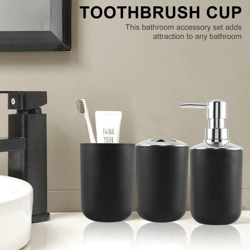 Juego De Accesorios De Baño De Plástico De 4 Piezas,